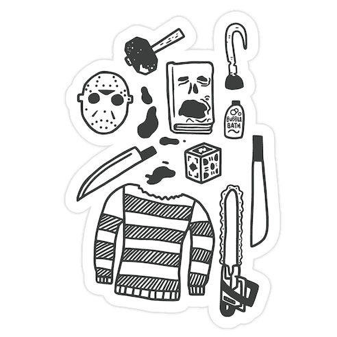 Slasher Slumber Party Kit Die Cut Sticker