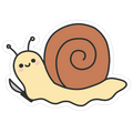 Snail With Knife Die Cut Sticker