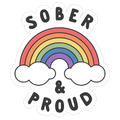 Sober And Proud Die Cut Sticker