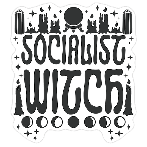 Socialist Witch Die Cut Sticker