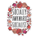 Socially Awkward Socialist Die Cut Sticker