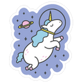 Space Unicorn Die Cut Sticker