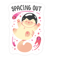Spacing Out Die Cut Sticker