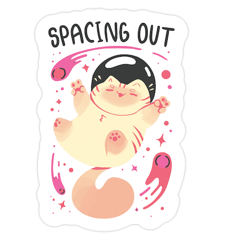 Spacing Out Die Cut Sticker