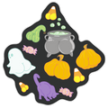 Spooky Booties Pattern Die Cut Sticker