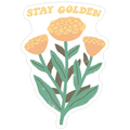 Stay Golden Marigolds Die Cut Sticker