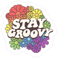 Stay Groovy (Pride Flag Colors) Die Cut Sticker
