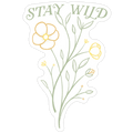 Stay Wild Wildflowers Die Cut Sticker