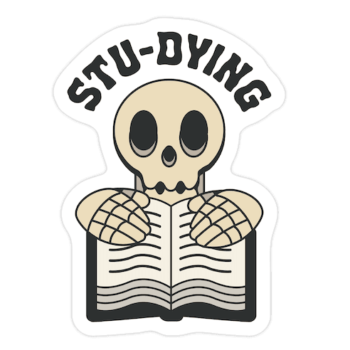Stu-dying Die Cut Sticker