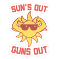 Sun's Out Guns Out Die Cut Sticker