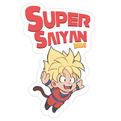 Super Saiyan Bros Die Cut Sticker