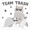Team Trash Opossum Raccoon Rat Die Cut Sticker