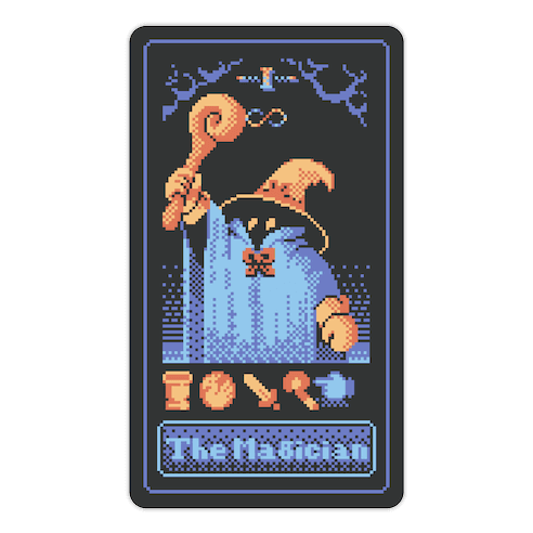 The Black Mage Magician Tarot Die Cut Sticker