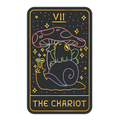 The Chariot Frog On a Snail Tarot Die Cut Sticker