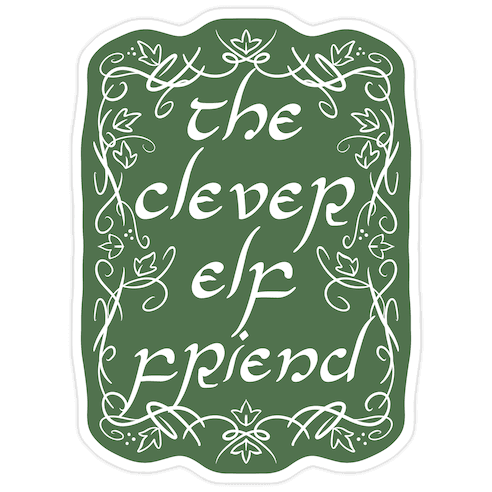 The Clever Elf Friend Die Cut Sticker