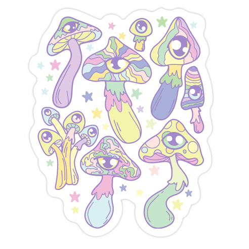 The Mushrooms Have Eyes Die Cut Sticker