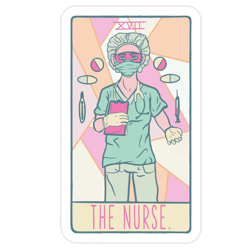 The Nurse Tarot Die Cut Sticker