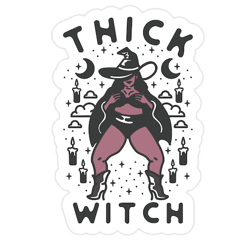 Thick Witch Die Cut Sticker