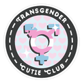 Transgender Cutie Club Patch Die Cut Sticker