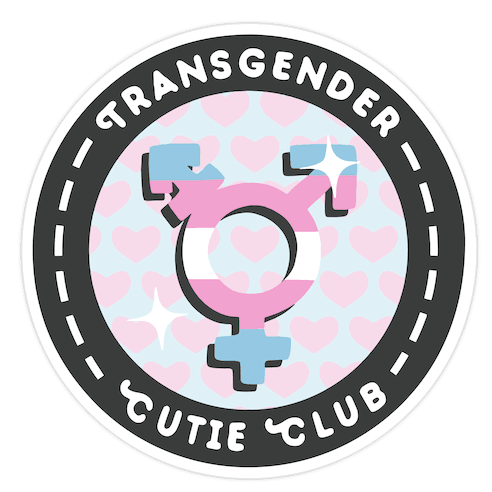 Transgender Cutie Club Patch Die Cut Sticker