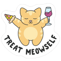 Treat Meowself Die Cut Sticker