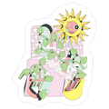 Trippy Sunflower Shower Die Cut Sticker