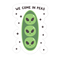 We Come In Peas Die Cut Sticker
