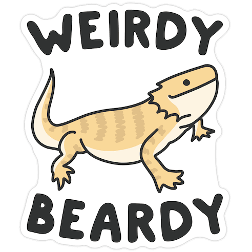 Weirdy Beardy Bearded Dragon Die Cut Sticker