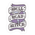Well Read Witch Die Cut Sticker