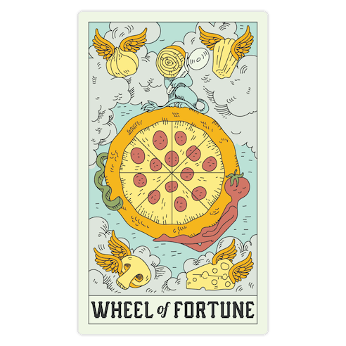 Wheel Of Fortune Pizza Die Cut Sticker