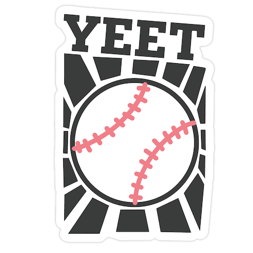 YEET - baseball Die Cut Sticker