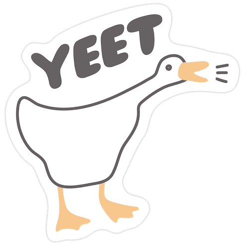 YEET Goose Die Cut Sticker