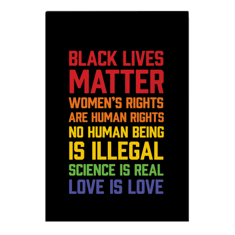 Black Lives Matter List Garden Flag