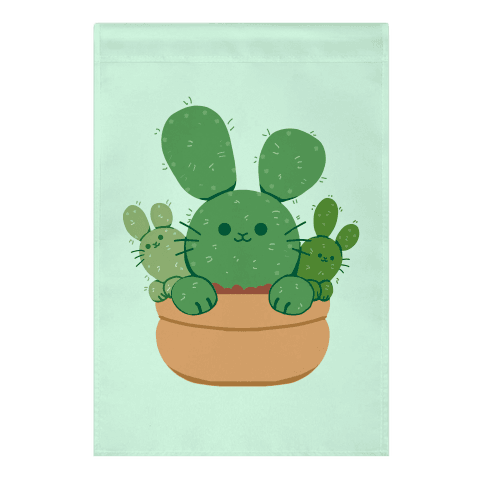 Bunny Ear Cactus Garden Flag