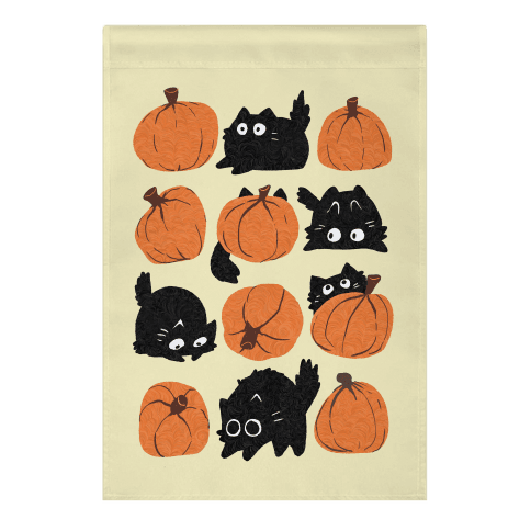 Pumpkin Cats Garden Flag