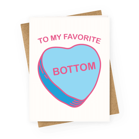 Bottom Candy Heart Greeting Card