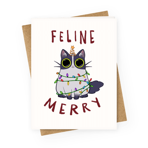 Feline Merry Greeting Card