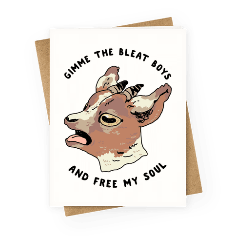 Gimme The Bleat Boys Greeting Card