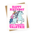 Happy Birthday You Majestic Valkryie Greeting Card
