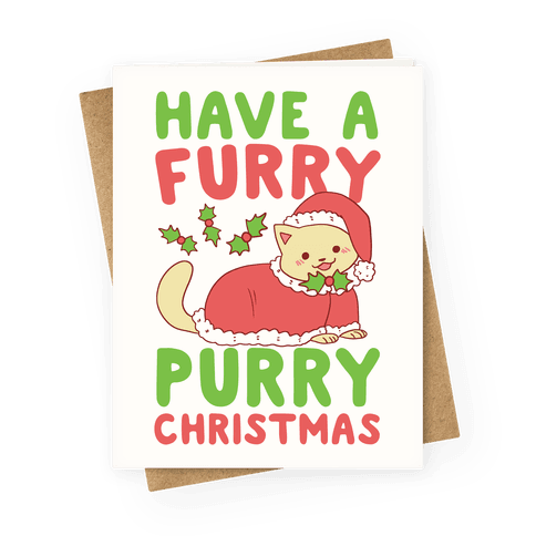 Have a Furry, Purry Christmas Greeting Card