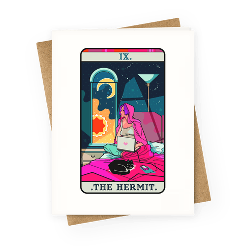 Hermit Tarot Card Greeting Card