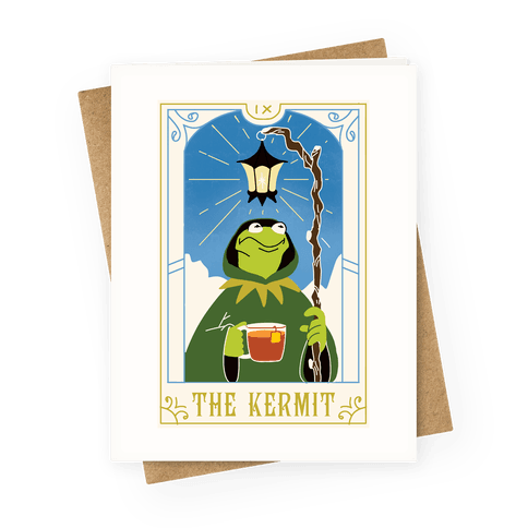 The Kermit Tarot Card Greeting Card