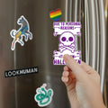 Due To Personal Reasons It Is Now Halloween Skull (Purple) Magnet