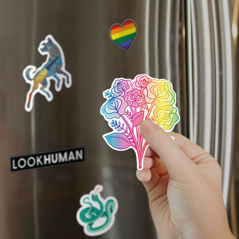 Rainbow Vulva Bouquet Magnet