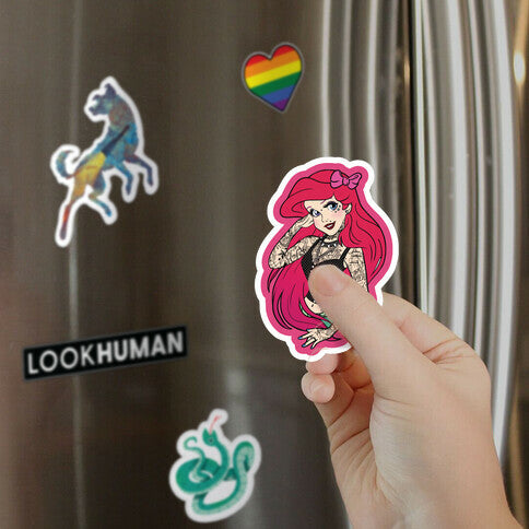 Punk Mermaid Princess Magnet