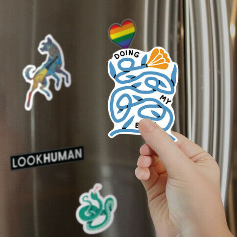Doing My Best (Tangled Flower) Magnet