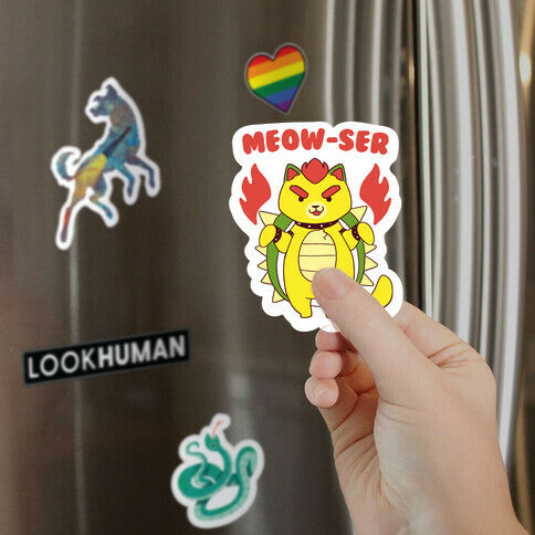 Meow-ser Bowser Magnet