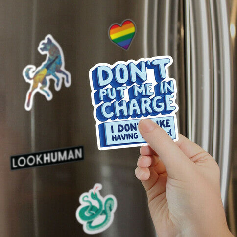 Don't Put Me In Charge, I Don't Like Having Power :( Magnet