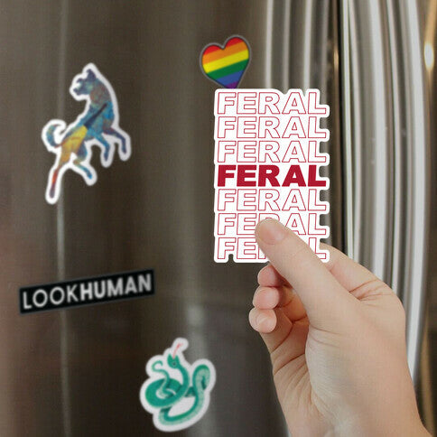 Feral Thank You Bag Parody Magnet