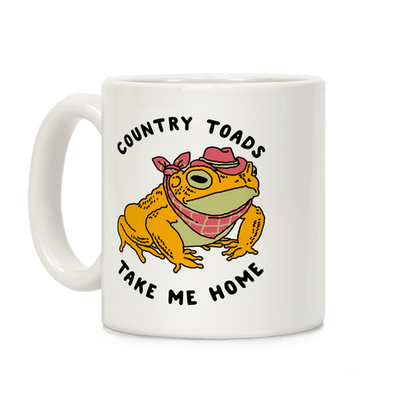 Country Toads Take Me Home Coffee Mug